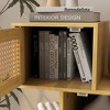 Famapy Contemporary Artistic Bookshelf: Blending Minimalist Aesthetics with Wickerwork Charm - 4 of 4