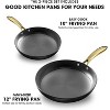 imarku Cast Iron Skillets, Non Stick Frying Pans 2Pcs - 10 inch & 12 Inch Frying Pan Set, Long Lasting Frying Pans Nonstick, Pan Easy Clean - 2 of 4