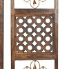 Wood Geometric Intricately Carved Wall Decor with Bells Set of 3 Brown - Olivia & May: Iron Frame, Nautical Art, Vertical Display - 4 of 4