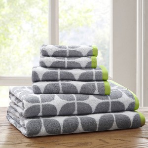 Intelligent Design 6pc Cotton Jacquard Bath Towel Set - 1 of 3