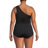 Lands' End Women's Ruched One Shoulder Midkini Swimsuit Top - 2 of 4