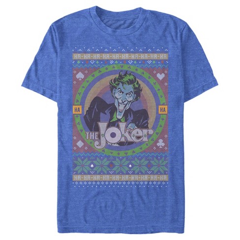 Antibiotica tennis Algebraïsch Men's Batman Ugly Christmas Joker T-shirt - Royal Blue Heather - Large :  Target