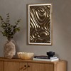 LuxenHome Gold Metal Abstract Wood Framed 20"W x 32" H Wall Decor - 3 of 4