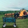 RISOKEYS Outdoor Collapsible Wagon Cart with 3-Piece Waterproof Liners and All-Terrain 360° Wheels,Foldable Utility Cart for Beach,Camping - 2 of 4