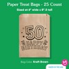 Big Dot of Happiness Adult 50th Birthday Kraft Brown Paper Treat Bags, Birthday Individual Greaseproof Brown Paper Sandwich Cookie Bags - 25 Count - 4 of 4