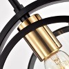 Chloe Lighting Christine Transitional 1 Light Black And Burnished Brass Mini Pendant Ceiling Fixture 10" Wide - 3 of 4