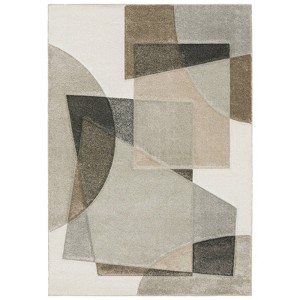 Captiv8e Designs Cayden Modern Geometric Shapes Beige Rug - 1 of 4