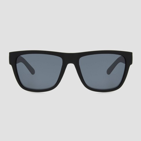 Men's Rectangle Sunglasses With Mirrored Polarized Lenses - All In Motion™  Black : Target