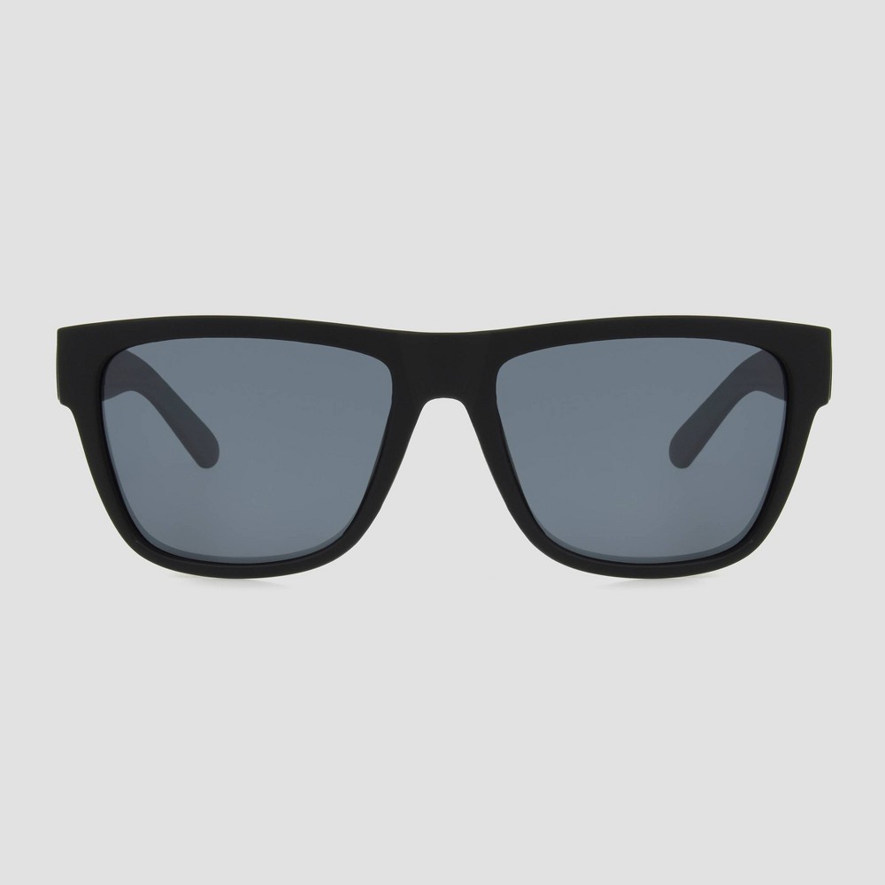 Photos - Sunglasses Men's Lifestyle Rubberized Rectangle  with Polarized Lenses - Al