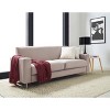 Baylie Sofa French Velvet Taupe - Adore Decor: Chic Mid-Century Modern, 3-Seater, Wood Frame - 2 of 4