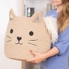 Aoibox Large Woven Cotton Rope Storage Basket Cute Cat Design Laundry Organizer for Towels Toys Clothes Gifts 15x14 - 4 of 4