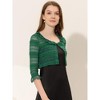 Allegra K Women's Lace Elegant Crop Cardigan 3/4 Sleeve Ruffle Bolero Shrug Top - 2 of 4