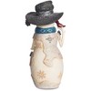 Pavilion Gift Company - Let it Snow - 6" Snowman Holding Snowflakes and Cardinal - Decorative Objects - 2 of 3