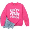 Simply Sage Market You're Like Really Pretty Hearts Sweatshirt - 3 of 4