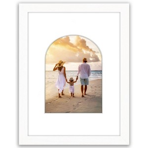 Americanflat Picture Frame with Oval Mat Insert and Shatter-Resistant Glass - Signature Collection - Photo Frame for Wall Display - 1 of 4