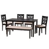 Baxton Studio Abigail Modern Fabric Wood Dining Set - 2 of 4