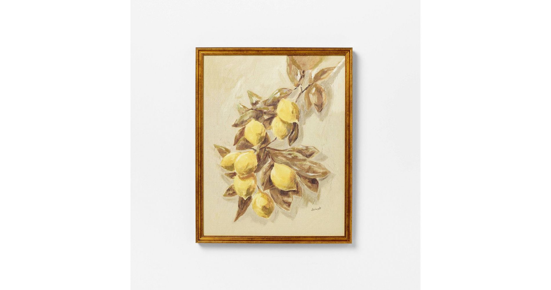 Open Box (Final Sale) - 16"x20" Lemons Vintage Framed Wall Art Designed by Threshold & Studio McGee