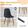 CAVINAS Set of 4 Modern Linen-Cotton Dining Chairs, Kitchen Side Chair with Gold Metal Legs - 3 of 4
