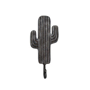 Cactus Wall Hook Black Cast Iron by Foreside Home & Garden - 1 of 4