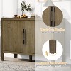 TiramisuBest 47.2" Farmhouse Sideboard with Ash Veneer, 2 Doors, 3-Tier Shelves, Minimalist Storage Cabinet for Living& Kitchen,Natural - 4 of 4