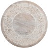 Rehnuma Carved Side Table - ACC5300A - White Washed - Safavieh - 4 of 4