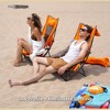 ARROWHEAD OUTDOOR 2-Pack Low Seating + 20° Reclining Folding Beach Chair w/ Padded Armrest, Cup Holder, Carry Bag, Supports 300lbs (Blaze Orange) - 2 of 4