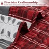 Christmas Quilt Set, Reversible Printed 3 Pieces Quilts Coverlet Bed Set Holiday Decorative Bedding, Microfiber Fabric, 1 Quilt and 2 Pillow Shams - 4 of 4