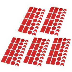 Unique Bargains Reflective Stickers Tape Waterproof Decals for Car Motorcycle Bicycles Red 120 Pcs - 1 of 4