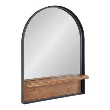 24" x 32" Owing Functional Wall Mirror Black - Kate & Laurel All Things Decor