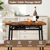 Tangkula 3-Piece Wood Square Kitchen Table & Chair Set w/ Metal Frame Storage Rack - 4 of 4