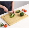 Large Bamboo Cutting Board, Wooden Cutting Board for Kitchen with Handles and Juice Groove, Chopping Board - 2 of 4