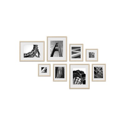 Haus and Hues Hampton Gallery Wall Frame Set with Real Glass and Mat