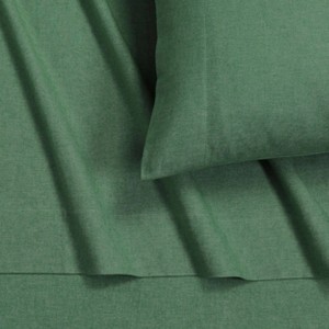 Tribeca Living Yarn Dyed Portuguese Cotton Flannel Extra Deep Pocket Sheet Set - 1 of 3