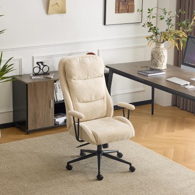 VINGLI Adult Pu-Leather High Back Executive Ergonomic Office Chair with 100-130° Reclining with Adjustable Base & Headrest for Gaming & Home Office