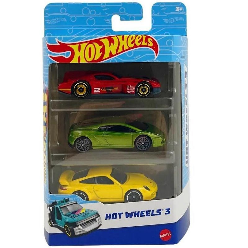 Hot Wheels 3-Car Pack, Multipack of 3 Hot Wheels Vehicles, Styles May Vary, 2 of 8
