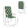 Sevobal Outdoor Portable Chairs 2PCS Folding Strap Chair Set with Armrests and Steel Frame for Patio and Garden, Multicolored, 22.5"*22.5"*37" - 3 of 4
