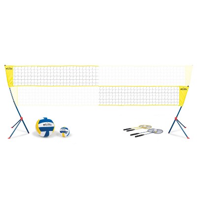 EastPoint Sports 2-in-1 Premium Volleyball Set and Badminton Net Set