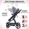 GustoWave 2 in 1 Baby Stroller for Toddler 0-3, Bassinet Stroller for Toddler and Newborn with Large Storage Basket, Shock Absorbing, Removable Seat - 4 of 4