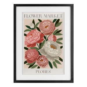 Stupell Industries Flower Market Peonies Framed Print Under Glass - 1 of 4