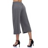 Whizmax Women's Elastic Waist Solid Palazzo Casual Wide Leg Pants with Pockets - 3 of 4