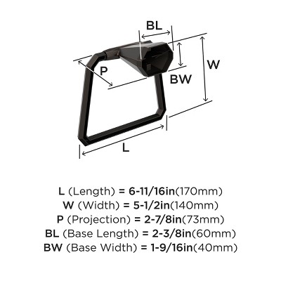 Oil-Rubbed Bronze Geometric Wall Mounted Towel Ring
