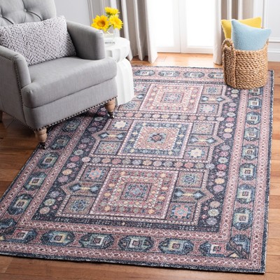 Rustic Red Round Handmade Cotton Blend Area Rug - 47"