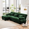 TiramisuBest Luxury Oversized L-Shaped Modular Sofa, Deep Seat Cloud Couch with Convertible Ottoman for Living Room, Chenille White - 2 of 4