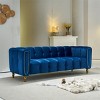83"Modern Sofa Couch,Velvet Couch,Elegant Sofa Minimalist Design With Gold Metal Legs,3 Seater Couch For Living Room Apartment,Office-Cuddlewood - 2 of 4