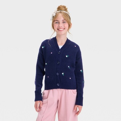 Kids' Button-Down Cardigan Sweater - Cat & Jack™ Blue