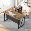 Tribesigns L Shaped Executive Computer Desk with Lateral File Cabinet - 4 of 4