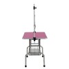 Akoasm 46 in.W Folding Dog Pet Grooming Table with Adjustable Arm and Clamps-Pink - 2 of 4