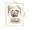 Kate and Laurel Elephant Back in Palm Bathtub by Amy Peterson Framed Wall Art Print, 27 x 34, Woodgrain Stripe Blonde - 2 of 4