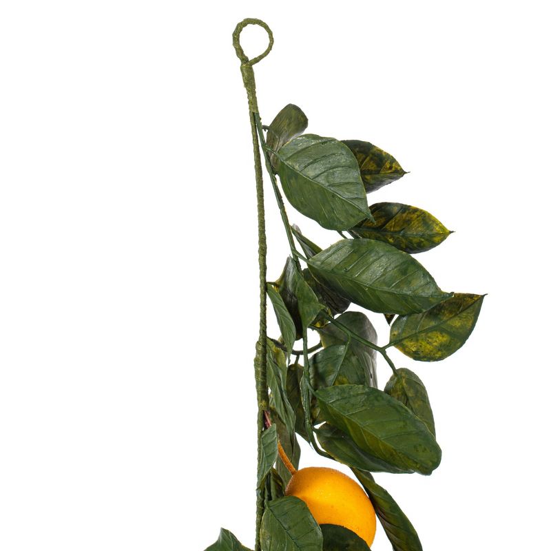 Vickerman 6' Artificial Green and Yellow Salal Leaf Lemon Garland., 4 of 6