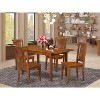 Kitchen Table Set with Chairs - Dining Room Table Set, Expandable, Saddle Brown Finish - 2 of 4